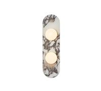 Applique da parete moderna in marmo a striscia lunga, lampada da parete contemporanea di forma ovale, apparecchio di illuminazione per interni, lampade da parete in pietra di alabastro per soggiorno,