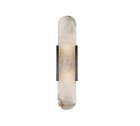 Applique da Parete Moderna In Marmo Bianco Alabastro Pietra Naturale Lampada da Bagno Lineare Lampada da Parete per Interni Cablata Oro Nero Camera da Letto per Soggiorno Corridoio