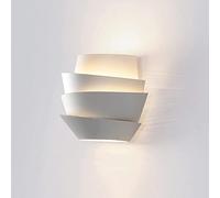 Applique da parete moderna in metallo bianco applique da parete geometrica lampada da testata, apparecchio di illuminazione da parete per arredamento soggiorno, lampade da parete per sfondo TV da como
