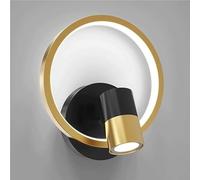 Applique da Parete Moderna in Metallo con faretto Regolabile, 15 W LED, dimmerabile a Tre Colori, Lampada da Lettura da Comodino, Semplice Lampada da Parete per Camera da Letto, Soggiorno, corridoio,