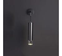 Applique da Parete Moderna in Metallo con Paralume in Acrilico - Lampada da Notte a Filo per Interni, Elegante Illuminazione in Stile Chaner per Arredamento casa, Soggiorno e Camera da Letto (NER