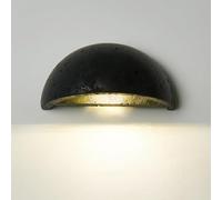 Applique da Parete Moderna in Pietra Naturale a Mezza Luna in Marmo Lampada da Interno per Camera da Letto corridoio Bagno Cucina Colore Nero