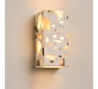 Applique da Parete Moderna in terrazzo Forme quadrate e rettangolari Illuminazione a LED COB Integrata Verso l'Alto e Verso Il Basso Effetto Marmo Naturale Ideale per Camera da Letto Soggiorno Bagno