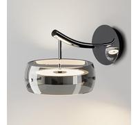 Applique da parete moderna in vetro fumé con dimmer, lampada da parete a LED in alluminio, 16 W, illuminazione per la casa minimalista postmoderna nera per camera da letto, comodino, bar, con telecom