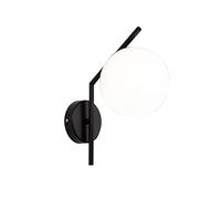 Applique da parete moderna in vetro semplice per soggiorno Apparecchi di illuminazione Lampade da parete per scale nordiche Lampada da parete per corridoio per camera da letto del corridoio (Black 1)
