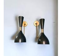 Applique Da Parete Moderna Italiana In Ottone Sputnik Degli Anni 1950