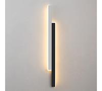 Applique da Parete Moderna, Lampada a LED Nera a 3 Colori Lampada da Parete Minimalista Bianca Lampada da Parete Lunga a Forma di Lampada da Parete per Interni Lampada Decorativa per Soggiorno Camera