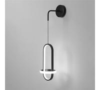 Applique da Parete Moderna Lampada Regolabile In Alluminio Montaggio A Sospensione Apparecchio di Illuminazione per Interni Comodino Luce Decorativa per Camera da Letto E Soggiorno (Nero 6000K)