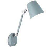 Applique da Parete Moderna nordica con Braccio Girevole Regolabile, Lampada da Lettura da Parete per Interni con Finitura Macron Verde e Interruttore on/off, Lampada da Parete per Soggiorno,
