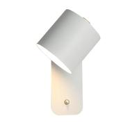 Applique da Parete Moderna nordica Regolabile, Lampada in Metallo con Attacco E27 e Interruttore on/off, Elegante Lampada Grigia per Camera da Letto, Soggiorno, Ufficio, Studio.