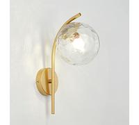 Applique da parete moderna nordica Semplice applique da parete in vetro Apparecchi di illuminazione Lampada da parete per corridoio Soggiorno Camera da letto (Gold 2)