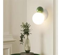 Applique da Parete Moderna per Interni, Stile Nordico, graziosa Lampada da Comodino per Studio, Decorazione per la casa (Rosso Verde 12 cm) (Verde 12 cm)
