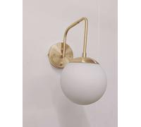 Applique da parete moderna plug in vetro opale globo braccio oscillante otton...