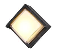 Applique da parete moderna semplice a LED da 10/15 W for patio, nero opaco, illuminazione da parete for corridoi, scale, giardini(3000K Warm light,Small)