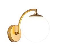 Applique da parete moderna semplice Lampade da parete per comodini Luce a muro per comò creative Lampada da parete per corridoi scala per corridoio Soggiorno Camera da letto Bagno (Gold 1)