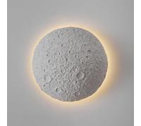 Applique da Parete Moderne A Forma di Luna per Interni Dimmerabili LED Grigie Effetto Cemento Rustiche Vintage per Corridoio Soggiorno Camera da Letto Stile Rustico