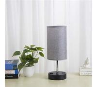 Applique da Parete Moderne, Lampada da scrivania Moderna con 2 Porte di Ricarica USB e 1 Presa CA, Lampada da Tavolo con Interruttore a Pulsante e Cavo, lampade da Comodino in Metallo E27 con Par