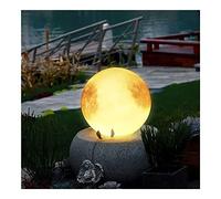 Applique da Parete Moderne, Lampada da Terra a LED per Esterni a Forma di Luna, Lampada Decorativa per Esterni a Forma di Luna 3D, Lampada da Giardino Ricaricabile e dimmerabile PE