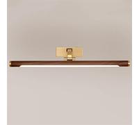 Applique da Parete Moderne LED Lineari per Bagno Lampada da Specchio in Rame Lampada da Posizionare sopra Lo Specchio Luci per Il Trucco con Motivo Noce Lampade per Mobiletto con Specchio da Toelett