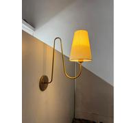 Applique da parete moderno in ottone, illuminazione da parete plug-in, lampad...