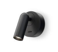 Applique Da Parete Moderno Mirax Metallo Nero Luce Led Integrato 3W Ip20 [EEK: A++]