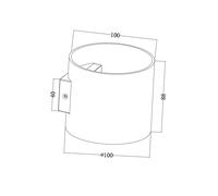 Applique Da Parete Moderno Rond Alluminio Nero 1 Luce G9 50W [EEK: A++]