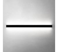 Applique da Parete Nera a LED, Lampada da Parete lineare, Lunga Striscia, Applique Minimalista, Illuminazione da Parete per Interni, per Camera da Letto, Soggiorno, corridoio, Scale, Design Linea