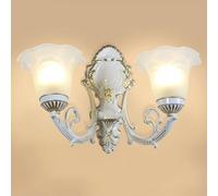 Applique da Parete Nera in Vetro opalino, lampade da Cucina Moderne di metà secolo, lampade da Parete sopra Il lavello, Lampada da Parete Bianca in Stile Francese per Bagno e Camera da Letto