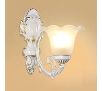 Applique da Parete Nera in Vetro opalino, lampade da Cucina Moderne di metà secolo, lampade da Parete sopra Il lavello, Lampada da Parete Bianca in Stile Francese per Bagno e Camera da Letto