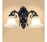 Applique da Parete Nera in Vetro opalino, lampade da Cucina Moderne di metà secolo, lampade da Parete sopra Il lavello, Lampada da Parete Bianca in Stile Francese per Bagno e Camera da Letto