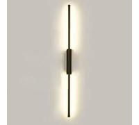 Applique da Parete Nera Lineare,Da da Parete Moderna a Led, Striscia Lunga, Applique a Filo per Interni, per Soggiorno, Camera da Letto, Corridoio, Ufficio, Scale, 120 cm/120 cm