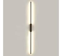 Applique da Parete Nera Lineare,Da da Parete Moderna a Led, Striscia Lunga, Applique a Filo per Interni, per Soggiorno, Camera da Letto, Corridoio, Ufficio, Scale, 120 cm/80 cm
