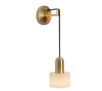 Applique da Parete Nordica Postmoderna In Rame A Forma di Cilindro Cubo Con | Lampada da Parete Regolabile per Camera da Letto Ingresso E Soggiorno (Cilindrica)