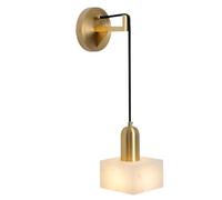 Applique da Parete Nordica Postmoderna In Rame A Forma di Cilindro Cubo Con | Lampada da Parete Regolabile per Camera da Letto Ingresso E Soggiorno (Quadrata)