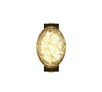 Applique da Parete Ovale Moderna,Da da Esterno a Led da 6W a Luce Bianca Calda con Corpo in Alluminio e Paralume in Acrilico Testurizzato, Impermeabile, con Emissiluminosa Verso L'Alto e Verso il Bass