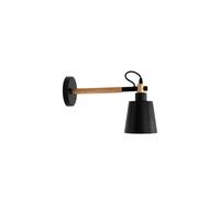 Applique da parete PATSI E27 ferro legno nero pino EDO777192