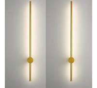 Applique da Parete per Bagno a LED Moderne, luci da toeletta Regolabili a 350°, Finitura Nera e Oro, Confezione da 2, Specchio Bianco Caldo Spazzolato, per Un Arredamento Elegante della casa