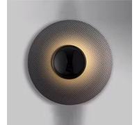 Applique da Parete per Camera da Letto con Paralume Circolare di metà secolo, Applique da Parete Vintage in Metallo da Comodino, Luce Calda a LED da 8 W, lampade da Parete per Interni, per ristor