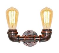 Applique da Parete per Camera da Letto, luci Interne, Camera da Letto, corridoio, Stile retrò Industriale E27, Lampada Vintage in Ferro arrugginito, Tubo dell'Acqua, Rubinetto, LAN