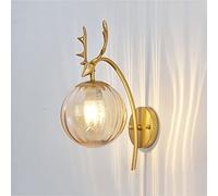 Applique da Parete per camere da Letto, in Vetro ambrato a Strisce, Stile Nordico, Moderno, per Villa, Soggiorno, Hotel, Lanterna E27, Decora