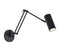 Applique da Parete per camere da Letto Lampada Moderna con Braccio oscillante Angolo Regolabile Metallo Nero Pieghevole Base E26 montata Soggiorno