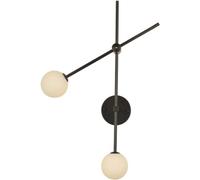 Applique da Parete per camere da Letto Prezzo di Fabbrica Applique in Vetro lattiginoso Girevole a 300° Globo in Vetro Dorato Lungo lineare per Comodino Soggiorno Camera da Letto