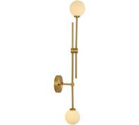 Applique da Parete per camere da Letto Prezzo di Fabbrica Applique in Vetro lattiginoso Girevole a 300° Globo in Vetro Dorato Lungo lineare per Comodino Soggiorno Camera da Letto