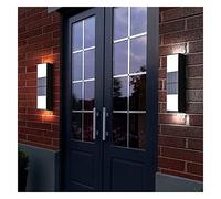 Applique da Parete per Esterni, 1/2 Pezzi, IP65, Impermeabile, Luce Solare da Parete, Illuminazione su e Giù, Lampada da Esterno con Luce Solare, Decorazione Moderna, Applique da Parete con 6 per