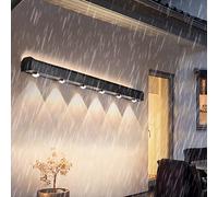 Applique da Parete per Esterni a LED IP65 Impermeabile, Moderna, Nera, Design Rettangolare Lungo, lampade in Alluminio con faretto per vialetto, corridoio, terrazza, Bagno (90 cm,