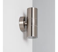 Applique da Parete per Esterni Acciaio Inox Doppia Luce Satin