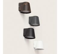 LEDKIA LIGHTING - Applique da Parete per Esterni | Design Moderno e Minimalista | Compatibile con Lampadina GU10 | Fattore di Protezione IP54, Wengè, Alluminio