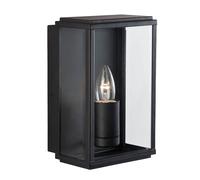 Applique da parete per esterni Box - Metallo nero e vetro