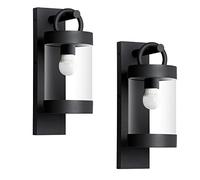 Applique da parete per esterni con sensore crepuscolare, lampadina E26 (non inclusa), lampada da appendere, illuminazione con fotocellula per portico, porta d'ingresso, giardino, impermeabile IP44, p