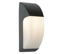 Applique da parete per esterni costiera, in polipropilene grigio, diffusore opalino